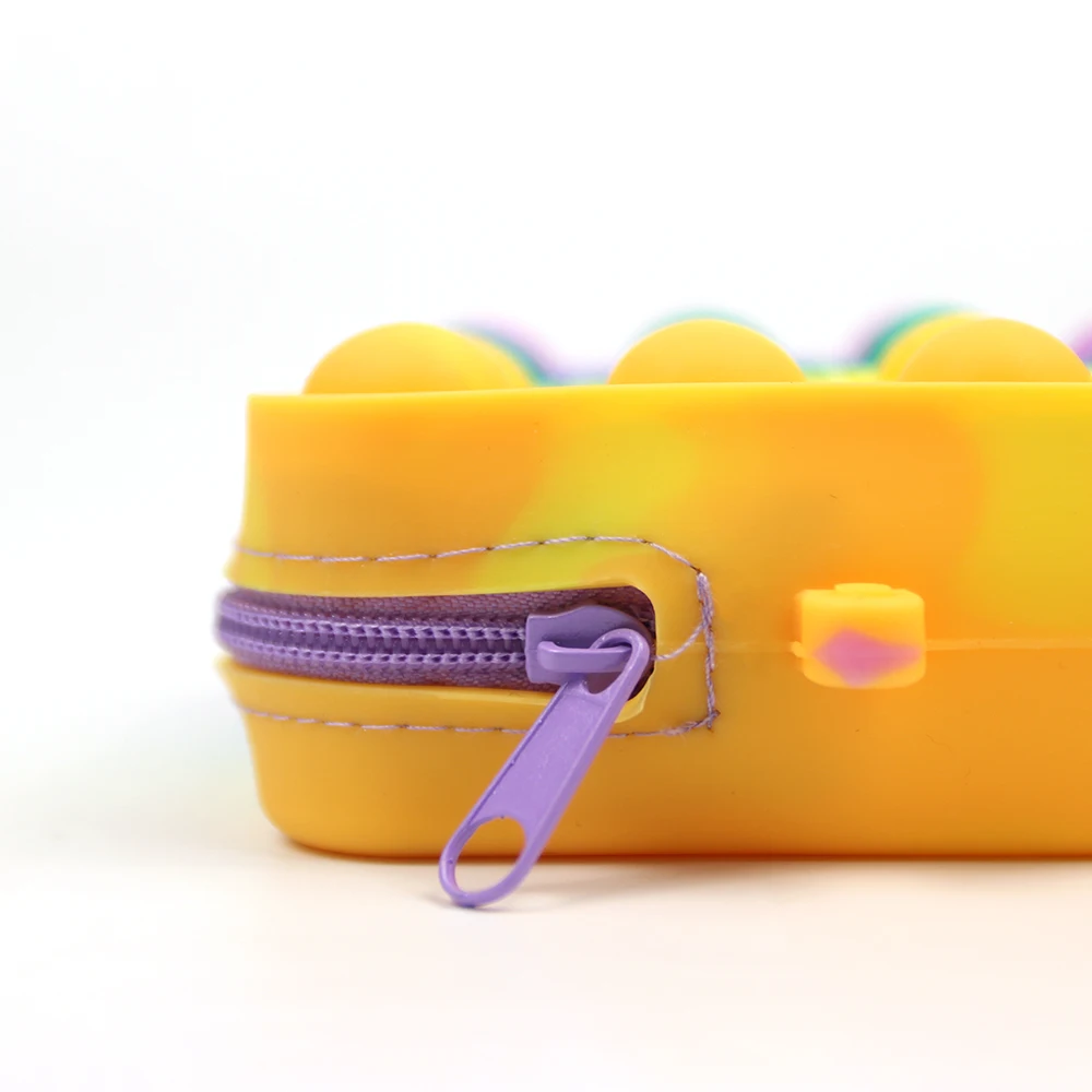 Милые силиконовые квадратные мешки для игрушек пузырьки простой кошелек детский