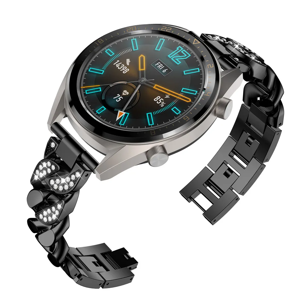 Ремешок металлический для Huawei Watch 3/Pro GT 2 46 мм 42 48 ковбойский браслет-цепочка с