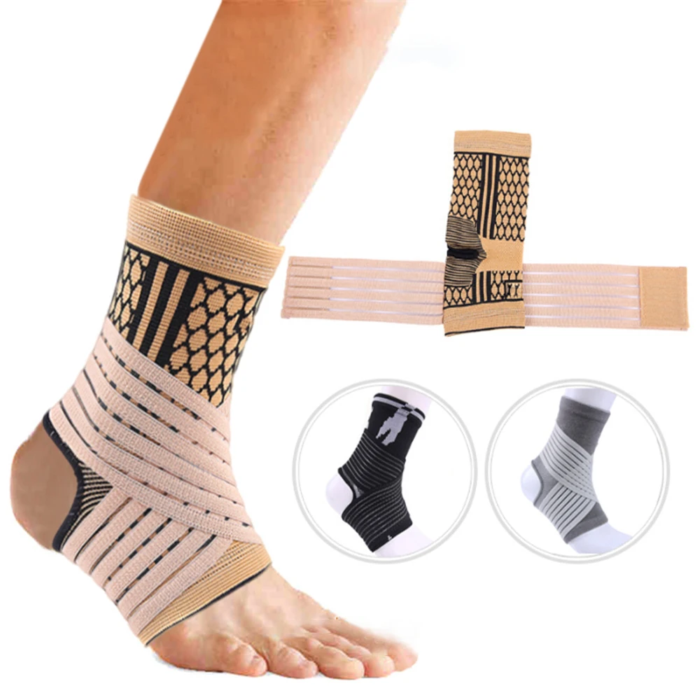 

High Elastic Compression Ankle Bandage Brace Support for Sports Basketball Soccer Sports Safety Ankle Protection Support Brace