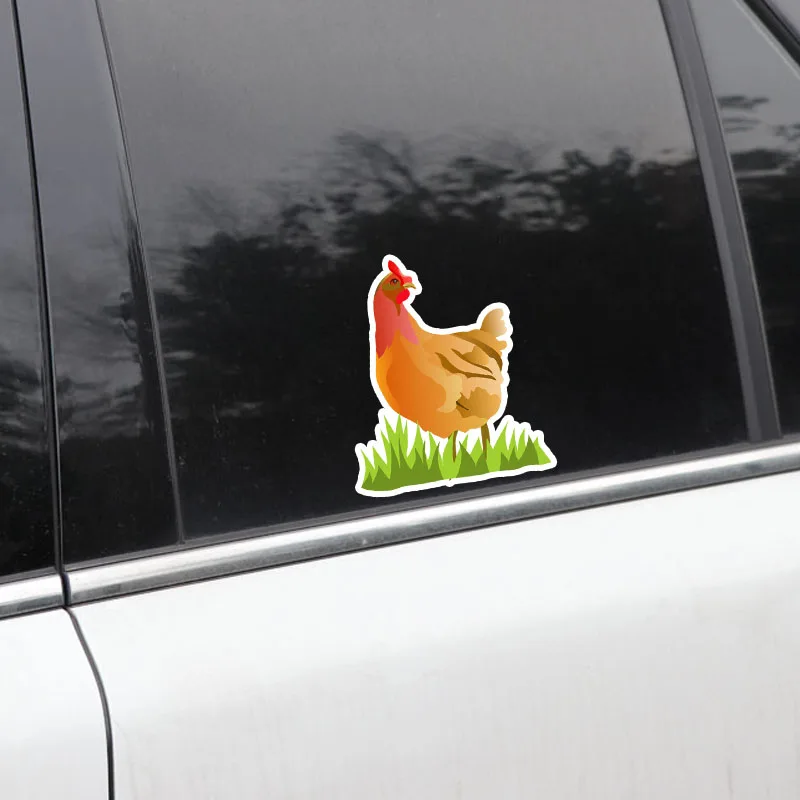 Автомобильная наклейка YJZT 16 см х 13 5 цыплята в траве ПВХ новинка C29-0409 |
