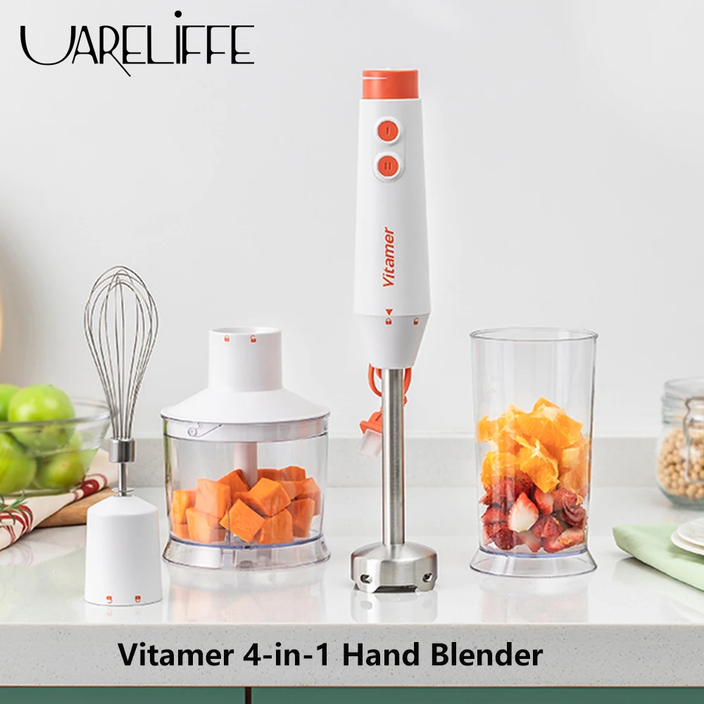 

Uareliffe 4 In1 Handheld Food Blender Electric Juicer Vegetable Meat Grinder Chopper Egg Beater Multi Kitchen Food Processor