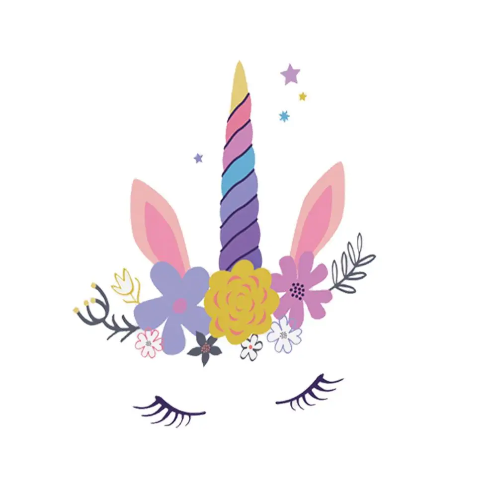 Unicorn 7 Красочные наклейки с животными на стену Единорог вечерние украшения художественная наклейка на холодильник универсальные Мультяшные обои для детской комнаты - Цвет: Unicorn 7