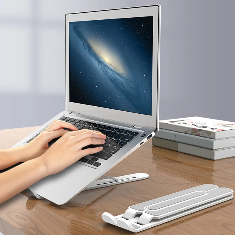 

Hot Adjustable Foldable Laptop Tablet Stand Portable Desktop Holder Mounts Non-slip Bottom MVI-ing