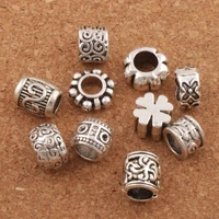 flower dots spacer charms beads 100pcs zinc alloy bead fit european bracelet loose beads jewelry diy lm44