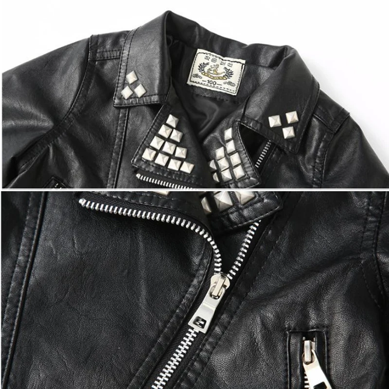 Весенне осенняя брендовая куртка из искусственной кожи для девочек Модные