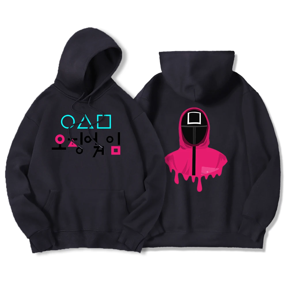 

2021 Hot Salesquid Game Hip Hop Square Man Print Male Hoodies Warm Casual Tops Thick Fashion Hooded Oversized Fashion Men Hoody