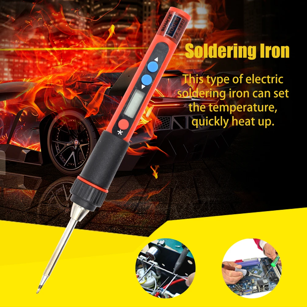 

New Mini Portable Digital Display High Precision Adjustable Temperature Electric Soldering Iron Set with USB Cable Flash Deal