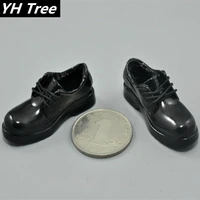 16 scale leather shoes model toy for 12 female action figure school uniform doll toys black hollow inside no feet