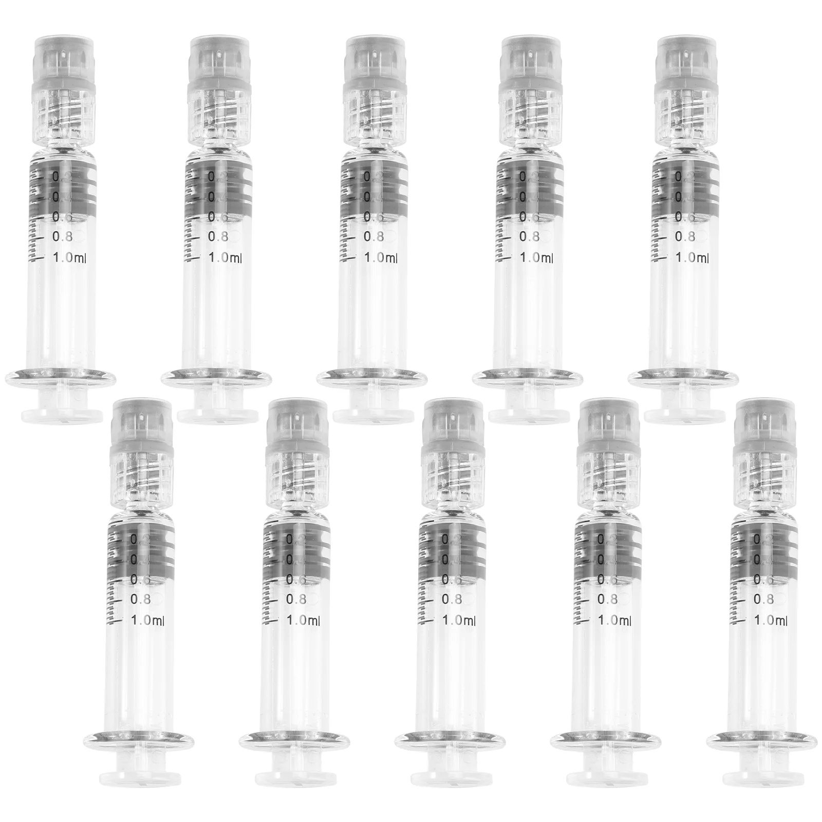 

10PCS 1ml Disposable Syringes Glass Syringes Luer Lock Syringes for Clinic Cosmetic Surgery