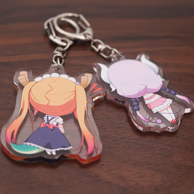 Miss Kobayashi's Dragon Maid Anime Toru Kanna Kamui Cute Double Sided Acrylic Keychain | Украшения и аксессуары
