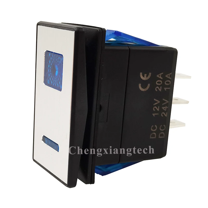 

3 Way-Blue Led- 7 Pin - On Off On - DPDT- Rocker Switch - Car Boat Marine Yacht Rv Caravan