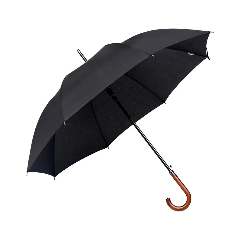 Новинка большие зонты ветронепроницаемый Полуавтоматический зонт с деревянной