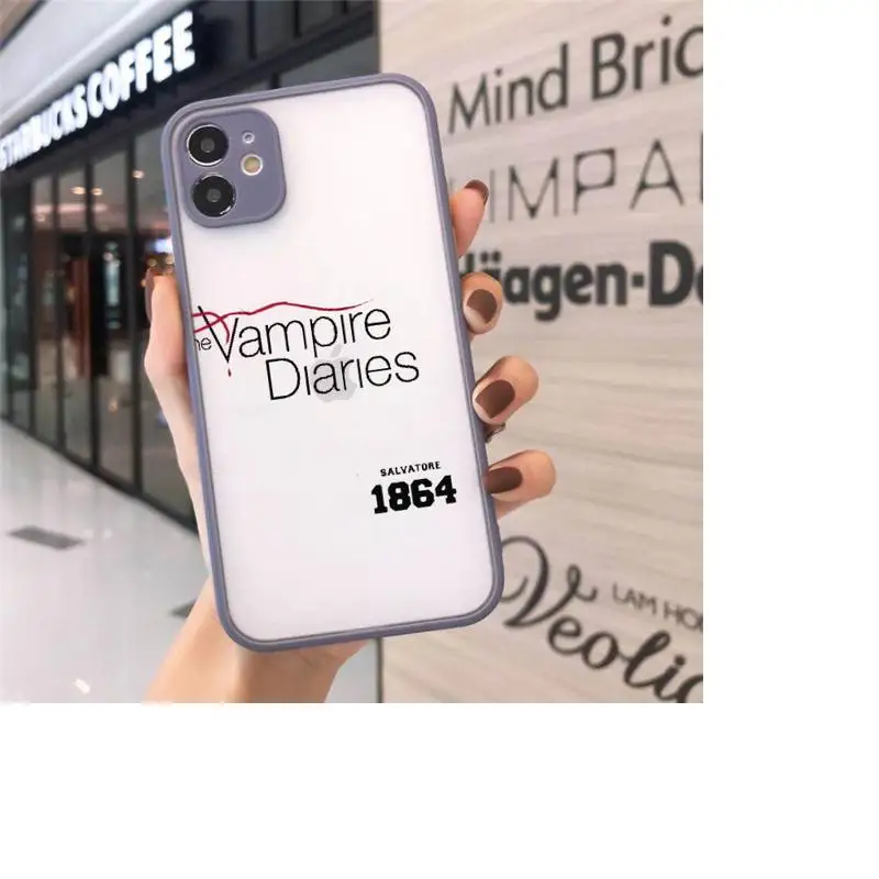

The vampire diaries Phone Cases matte transparent For iphone 7 8 11 12 plus mini x xs xr pro max cover