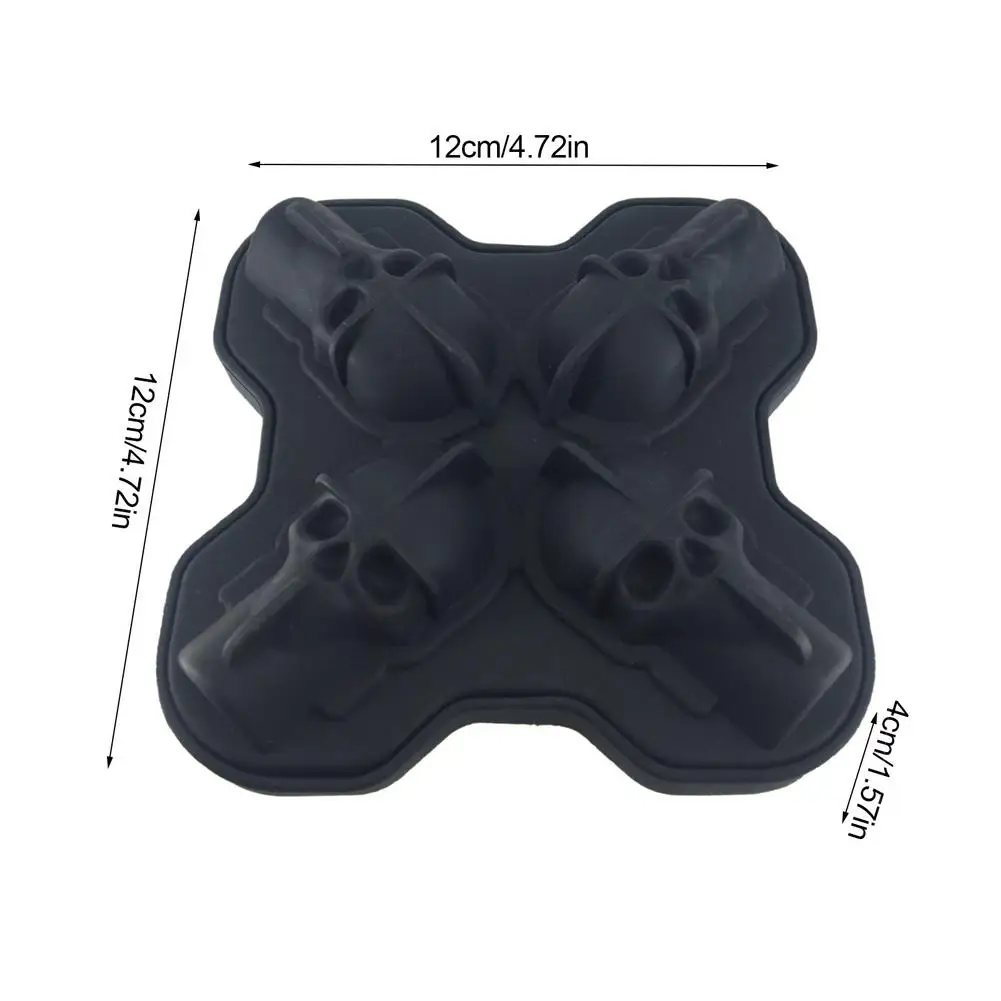 

3D Skeleton Head Silicone Ice Tray Mold Chocolate Cake Maker Mold DIY Tool Whiskey Wine Cocktail Ice Cube Multipurpose Ice Mold