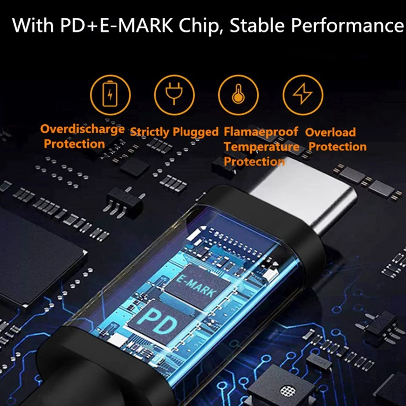 USB Type C PD зарядный кабель шнур адаптер питания постоянного тока преобразователь