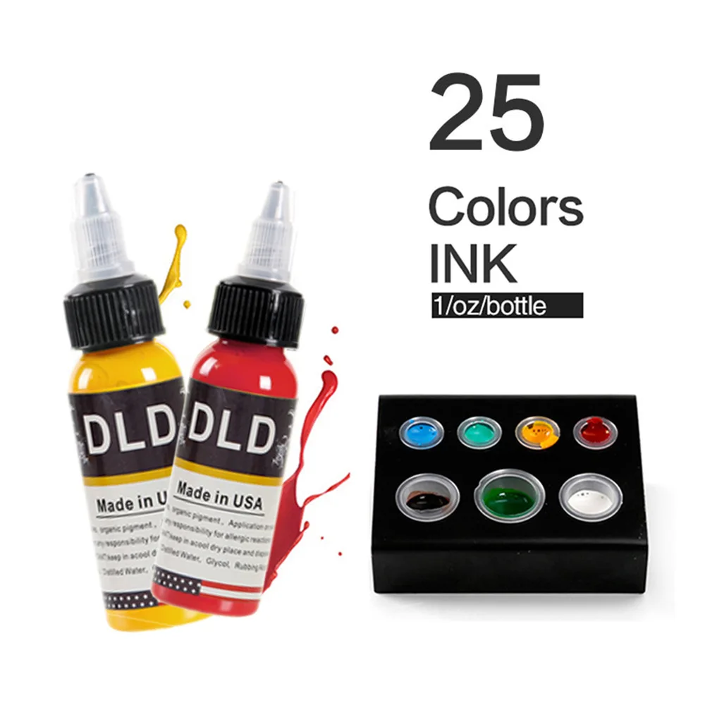 

DLD Tattoo Ink Set 25 Colors 15ml/Bottle Professional Permanent Makeup Pigment for Body Painting Makeup Art Tattoo Supplie New