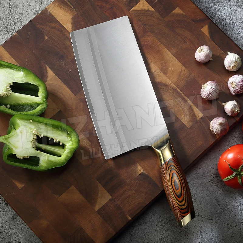 

LIUZHANGYU Stainless Steel Chopping Knife High Carbon Steel Ultra Sharp Blade Bone Chopper Knife Meat Slicing Cleaver Butcherb K