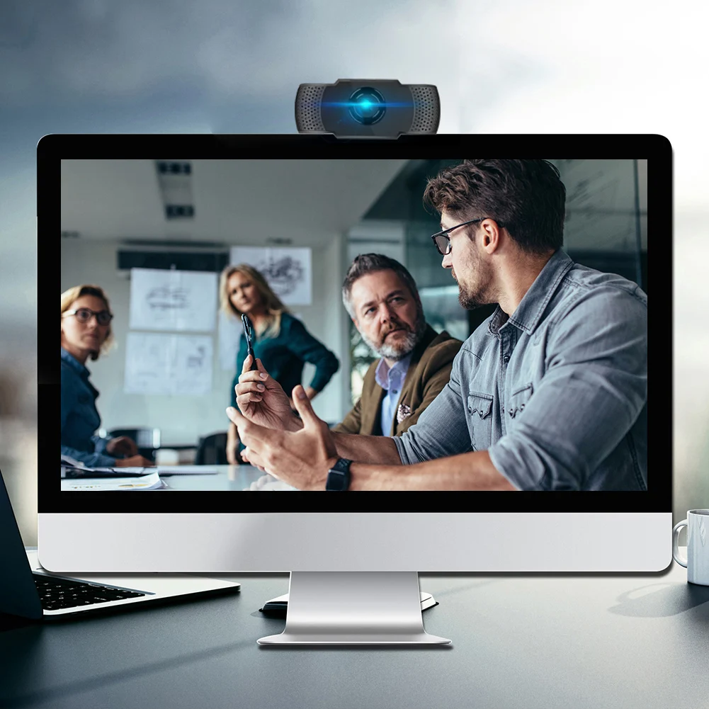 

VKTECH 2MP 1080P Full HD Web Camera 360 Rotating 1920 * 1080 USB 2.0 Webcam with Built-in Microphone for Windows PC Computer