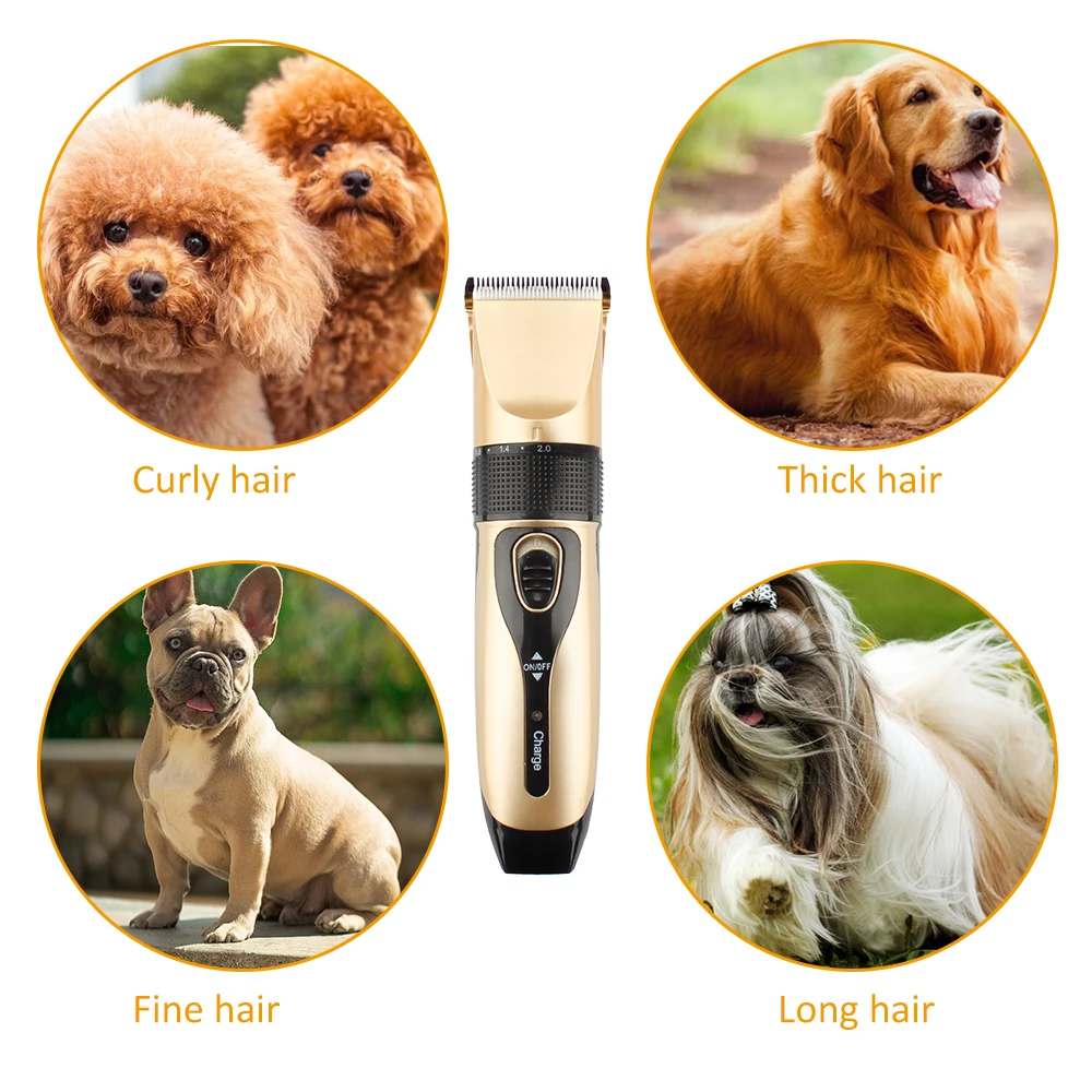 

Pet Electric Clipper Hair Trimmer Cutter Kit Low Noise Rechargeable Pet Hair Shaver Dog Electric Clipper
