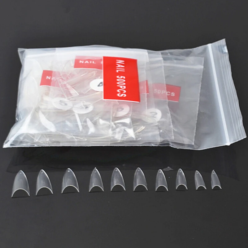 

500Pcs/pack False Nail Tips French Acrylic UV Gel False Nails Tips Wholesale 3Colors