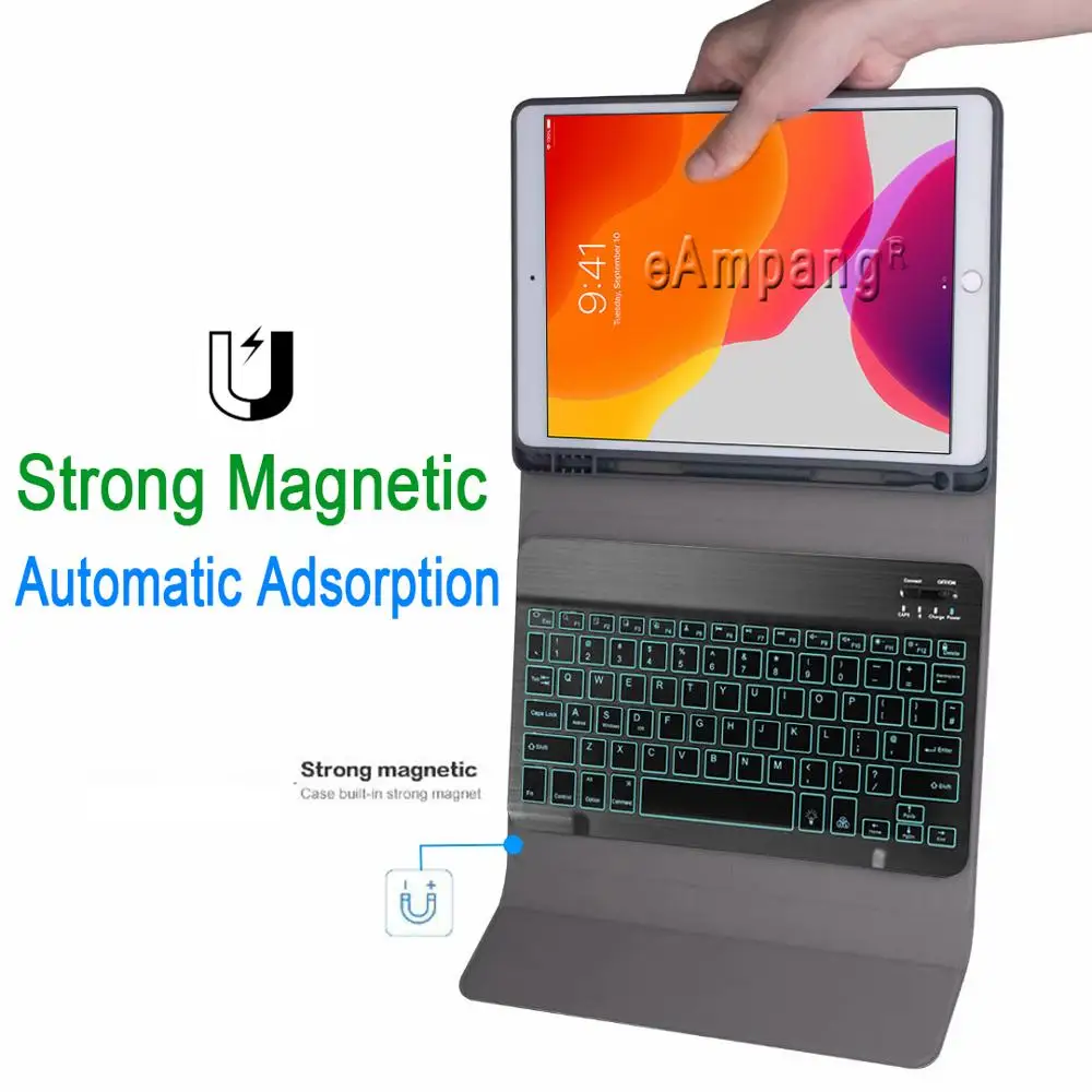 Backlit Keyboard Case For iPad Pro 12.9 2015 2017 2018 2020 1st 2nd 3rd 4th Light Detachable Cover | Компьютеры и офис