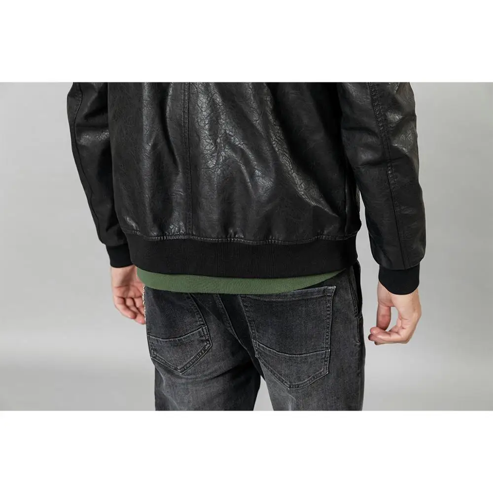 SIMWOOD/Новинка 2021 года Сезон весна зима Куртка бомбер из искусственной кожи