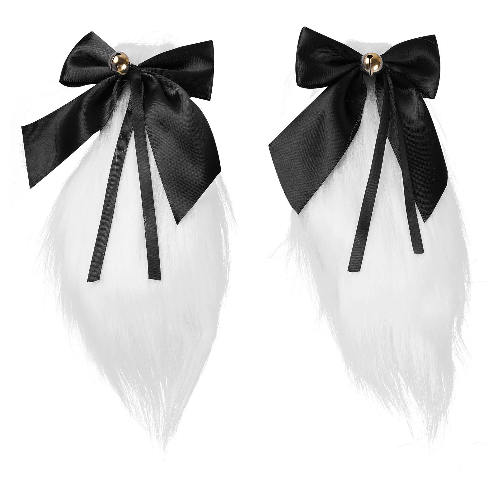 

Kawaii Women Girls Hair Clip Cute Rabbit Bunny Plush Lop Ears Hairpin Candy Color Ribbon Bow Bell Lolitas Cosplay Hair Accessori