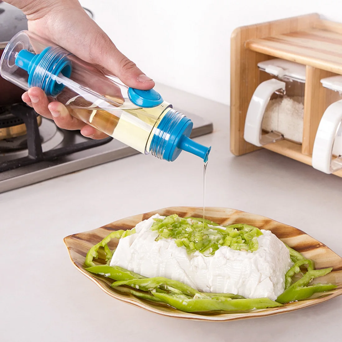 2 в 1 креативная бутылка для масла распылитель оливкового соевого соуса уксуса