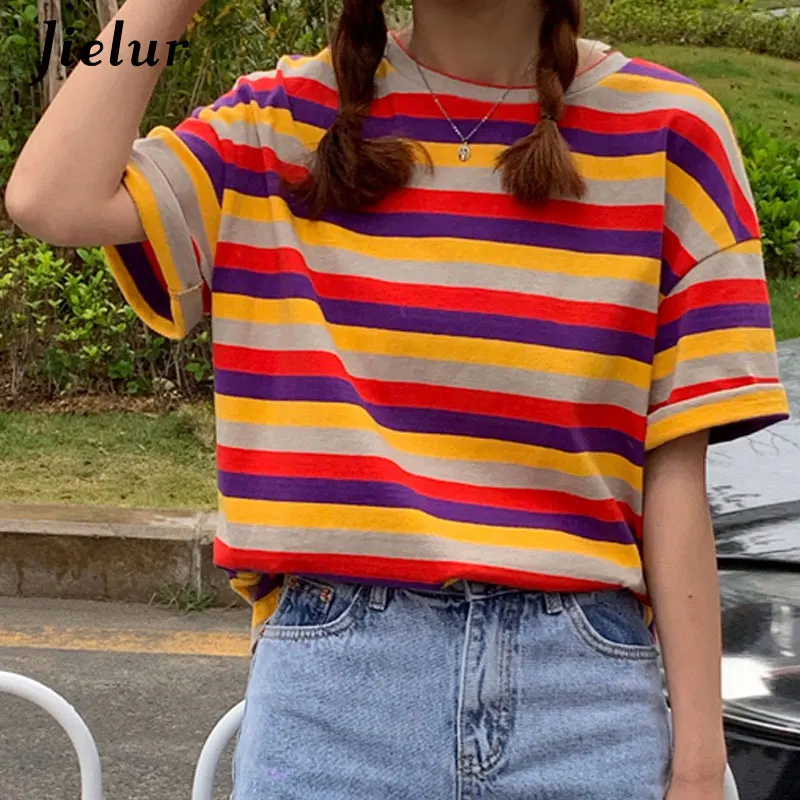 Женская футболка с коротким рукавом и круглым вырезом 3 цвета | одежда