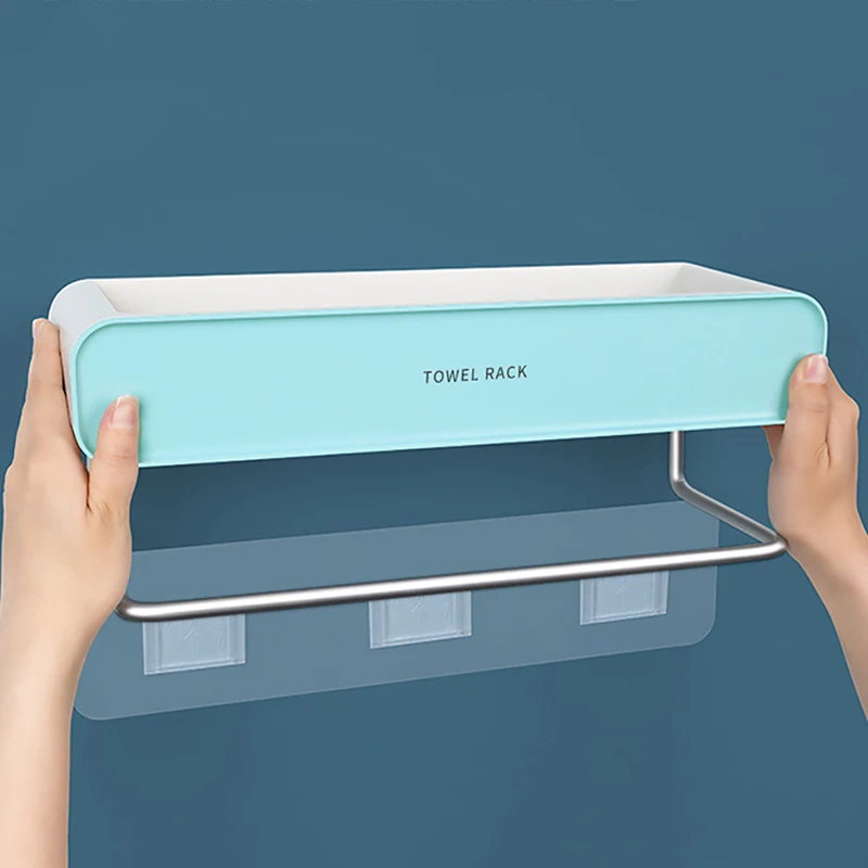 

ONEUP Portable Bathroom Storage Rack Toilet Towel Bar Robe Hook Household Drainer Integrated Bathroom Accessorie Organizer Shelf