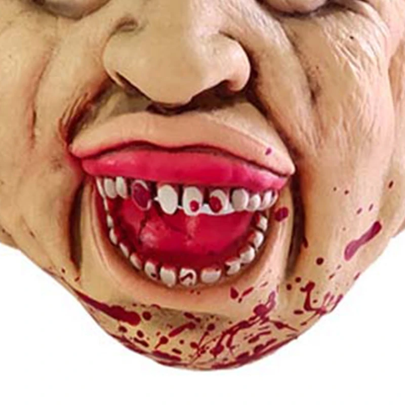 

Halloween Butcher Latex Full Mask Crazy Bloody Creepy Scary Headgear Funny Horror Cook Mask Cosplay Props Costume