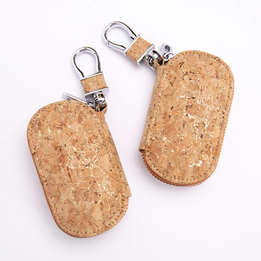 Новое поступление подлинный держатель для автомобильных ключей из пробки модный