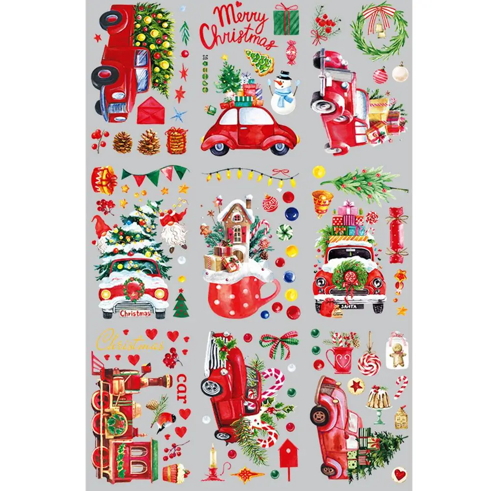 

Christmas Window Decals Christmas Clings For Windows 9 Sheets Christmas Window Film Decorations Stickers Decals Clings for Gla