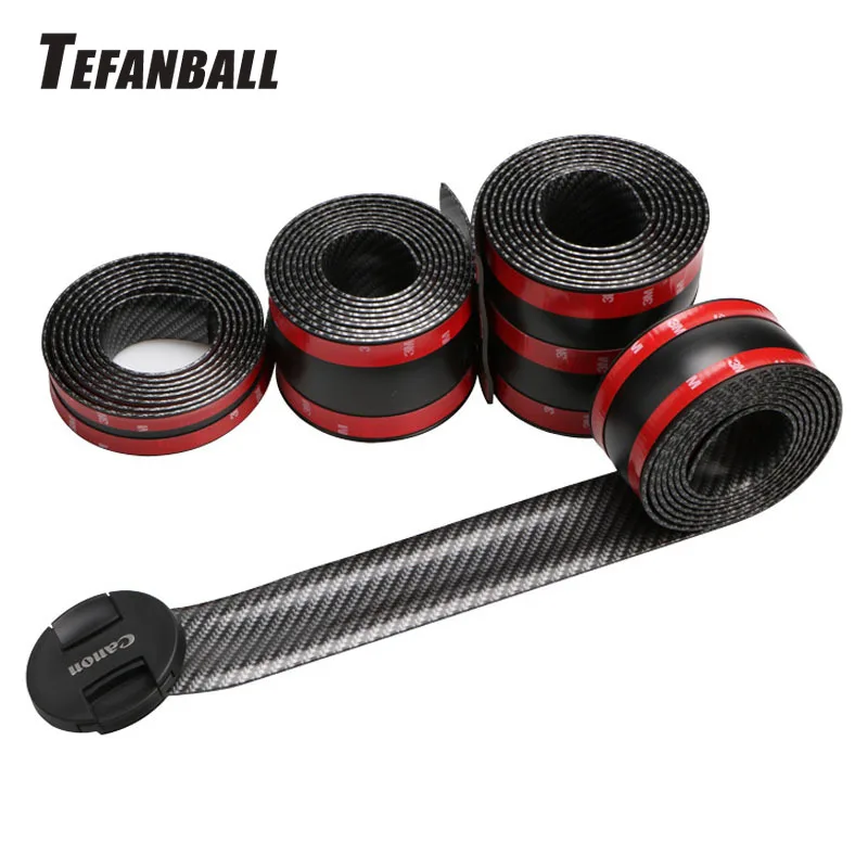 1 м углеродного волокна с резинковой формой полосы мягкой черной отделкой