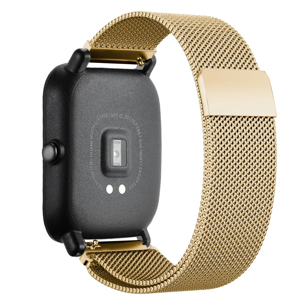 Металлическая Миланская петля для Xiaomi Huami AMAZFIT Stratos 2 2s Pace ремешок 22 мм браслет для Amazfit GTR 47 ремень из нержавеющей стали