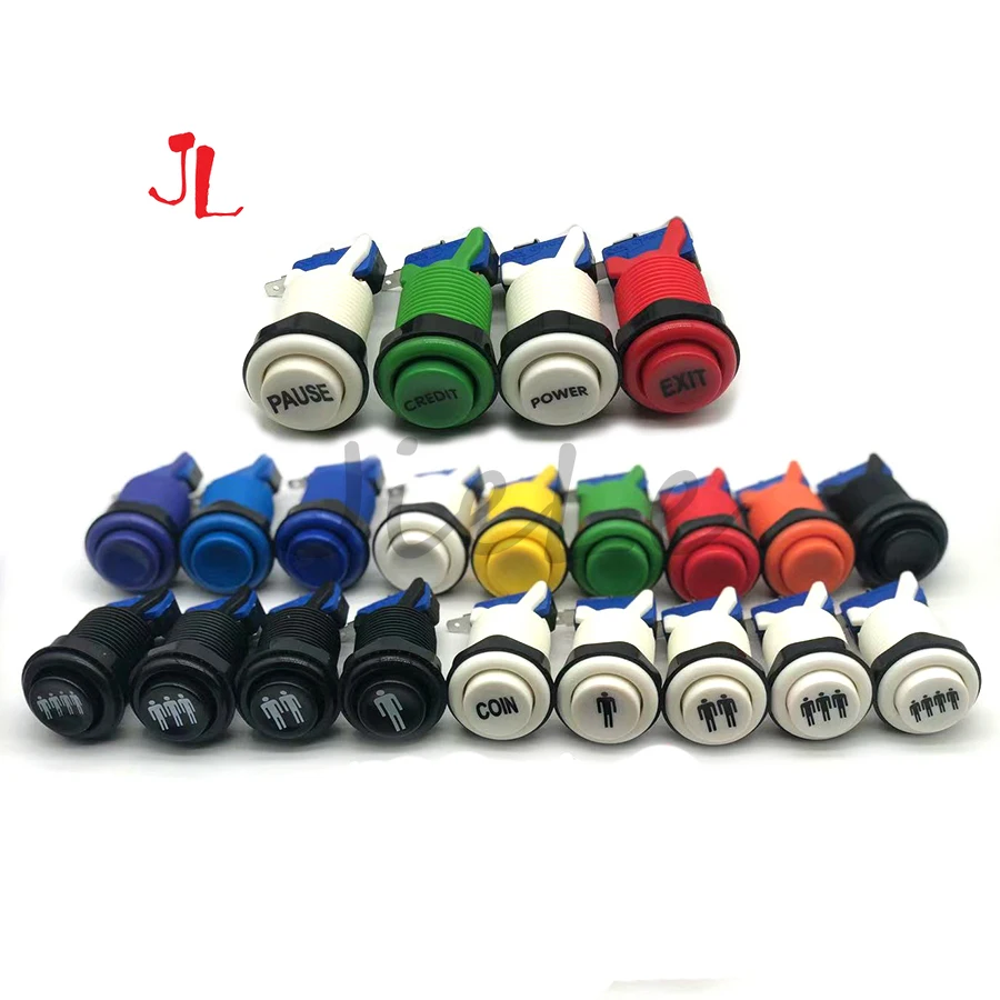 

Кнопки в стиле аркадных игр Happ с микропереключателями, кнопки для игр Jamma MAME, 28 мм, монтажное отверстие
