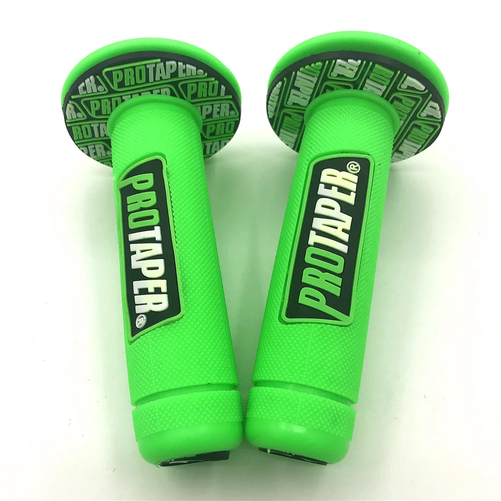 Green Full Рукоятка Pro taper для мотоцикла, высокое качество, Protaper, Dirt Pit Bike, для мотокросса, 7/8 дюймов, руль, резиновый гель, рукоятки, Тормозные ручки - Цвет: Green Full