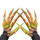 Украшение на Хэллоуин, шарнирные пальцы, Гибкие пальцы, реквизит для костюма Хэллоуина, вечеринки, косплея, перчатки с когтями и призраками из ужасов