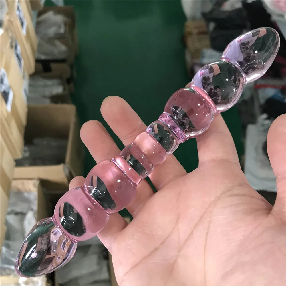 Purple glass Anal butt plug simulation penis Sex toy Adult products for women men female male masturbation | Красота и здоровье