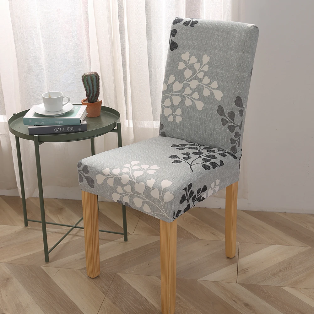 

Spandex Elastic Printing Dining Chair Slipcover Modern Removable Anti-dirty Kitchen Seater Case Stretch Chair Cover for Banquet