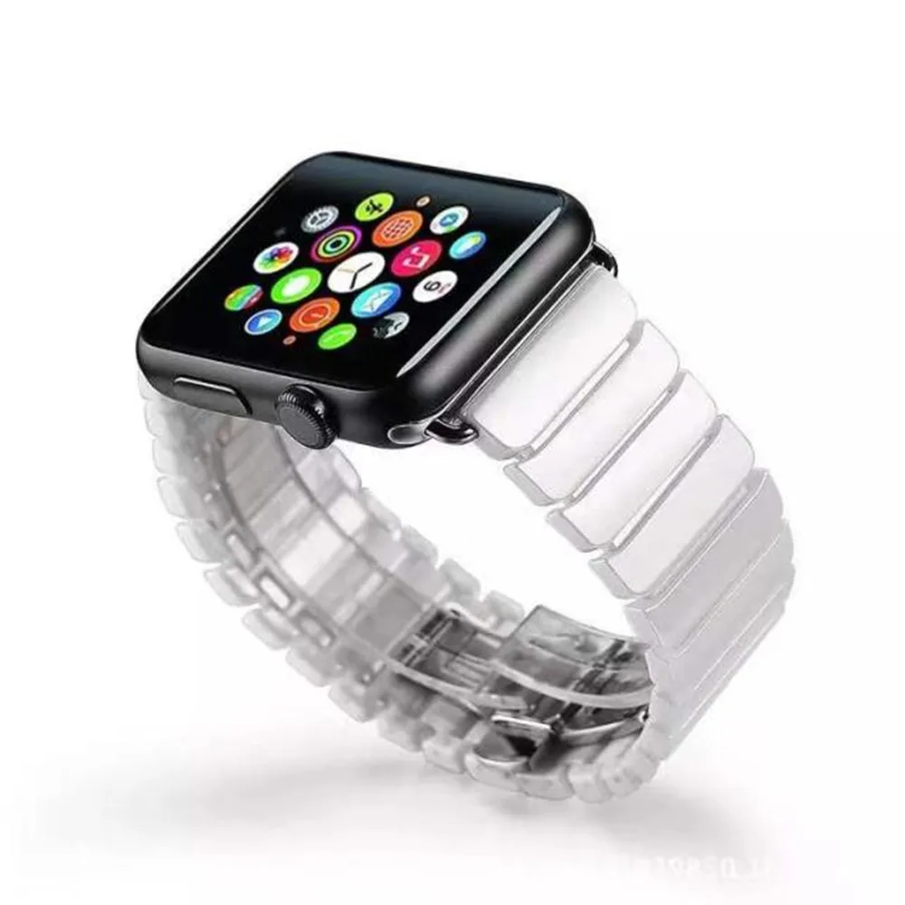 Ремешок керамический для iWatch Series 4 3 2 1 роскошный звеньевой браслет Apple Watch Band 42 мм 38