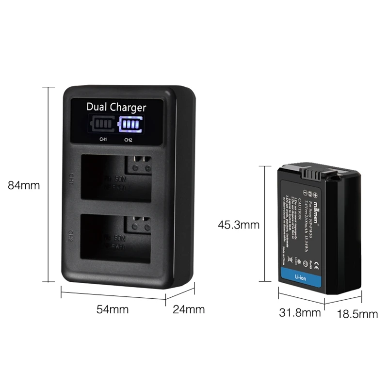 Mamen 3 шт. NP-FW50 NP FW50 NPFW50 батарея для цифровой камеры 2100 мАч+ ЖК двойное зарядное устройство для sony NEX-3 A7R A6500 A6300 A6000 A5000 A