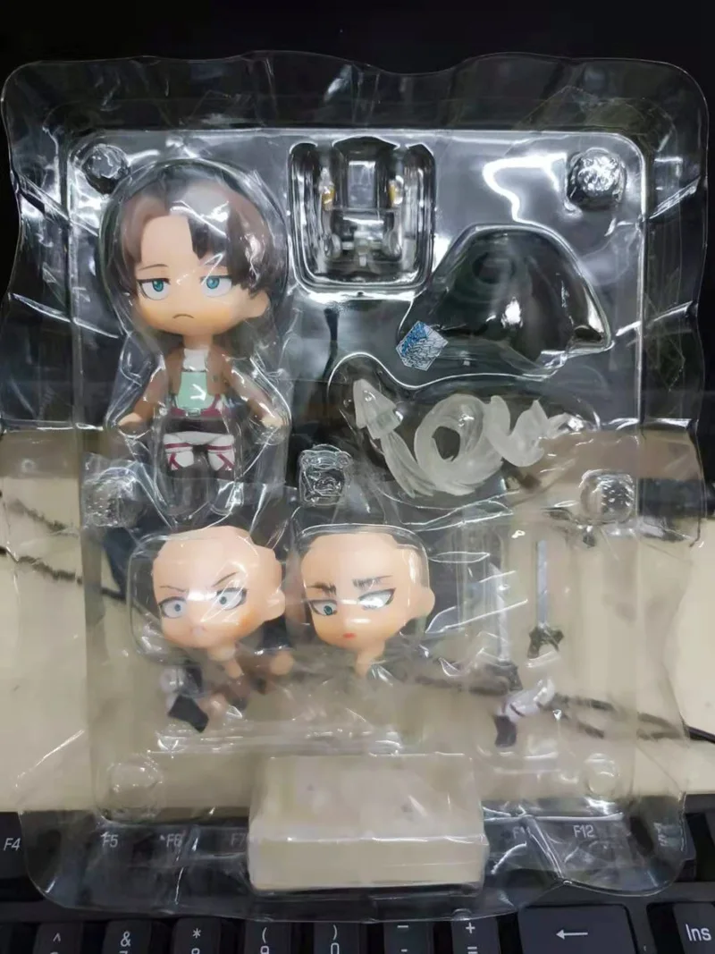 Attack On Titan Action Figure Toys Collectible Gsc390 Levi Clay Face Changing Dolls Ackerman Eren Yeager Q Ver. Anime Model | Игрушки и
