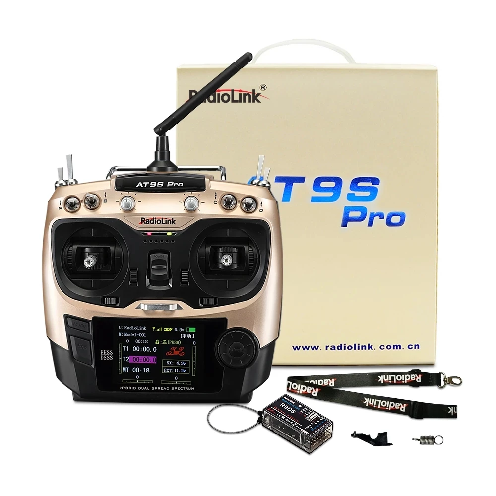 Передатчик RadioLink AT9S PRO 2 4G 12CH DSSS FHSS Mode2 с R9DS приемником 3S 2200 мАч 8C Аккумулятор для