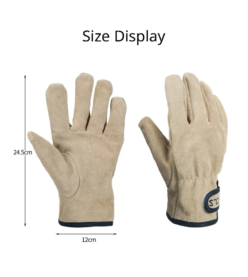 

Two Layers Leather Outdoor BBQ Gloves Fire Heat Resistant Kitchen Cooking Oven Mitts Anti Slip Hard Wearing Clamping Glove