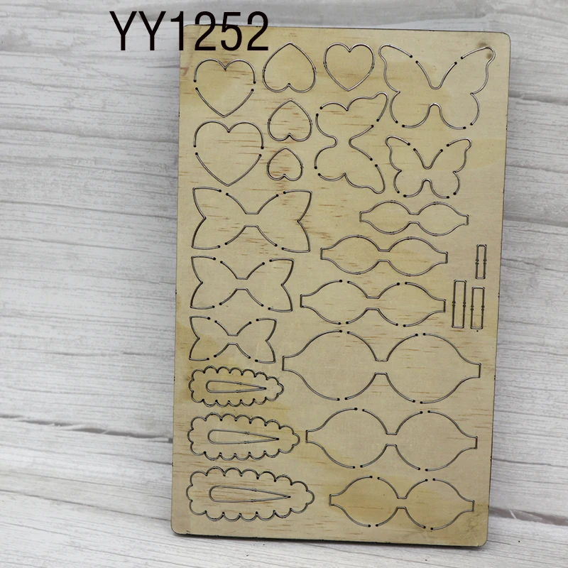 New bow and hairpin die cutting and wooden die, YY1252 is suitable for common die cutting machines in the market