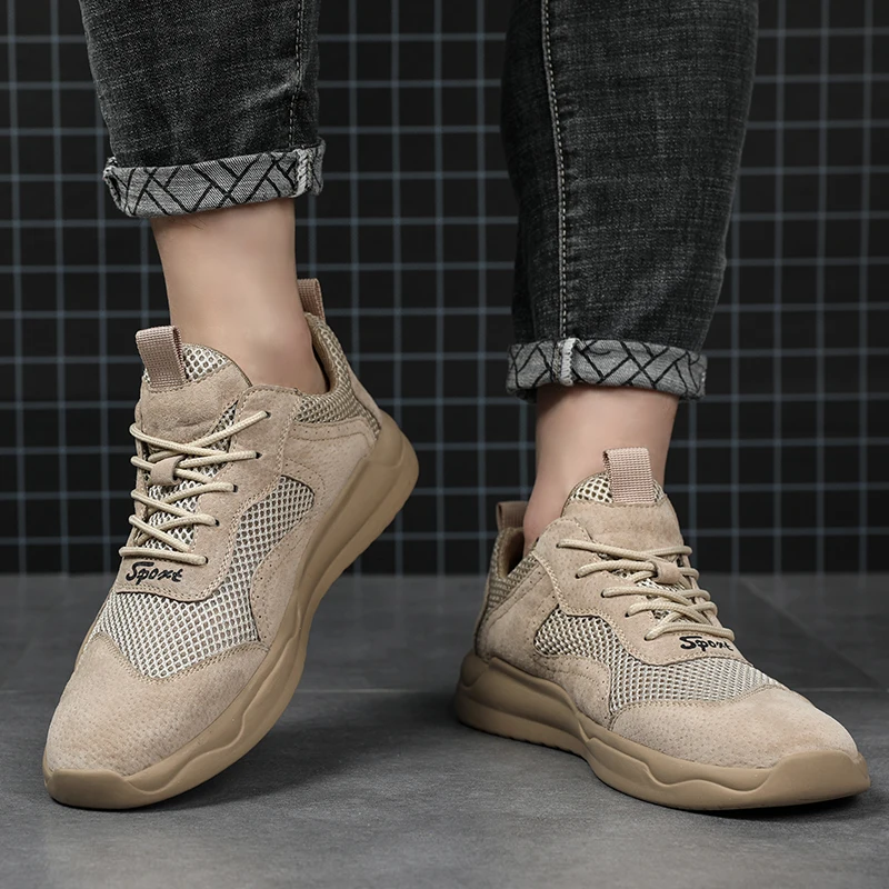 2020 Новая модная уличная дышащая мужская повседневная обувь из натуральной кожи