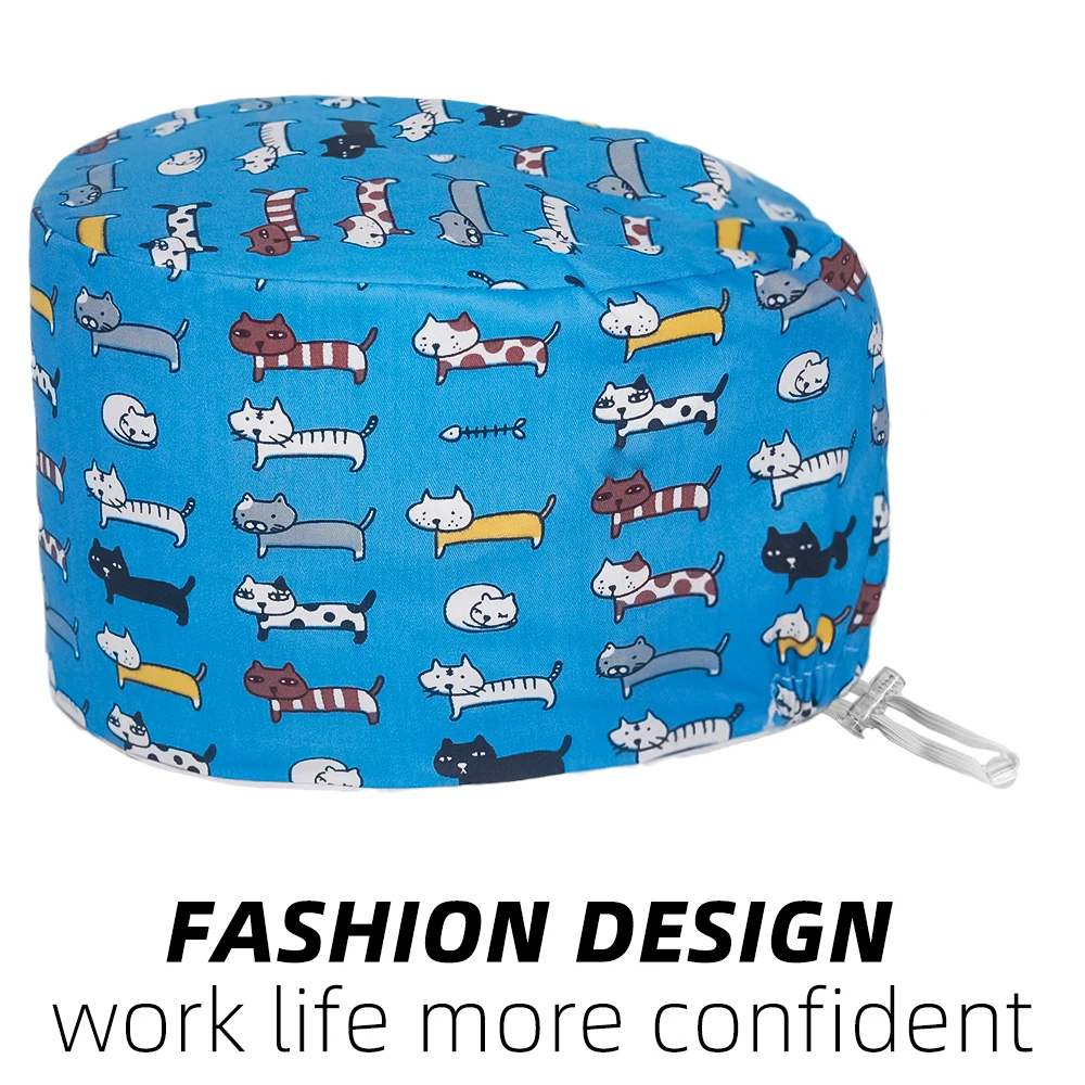 Новинка дышащие медицинские шапки для стоматологической клиники милые скрабы