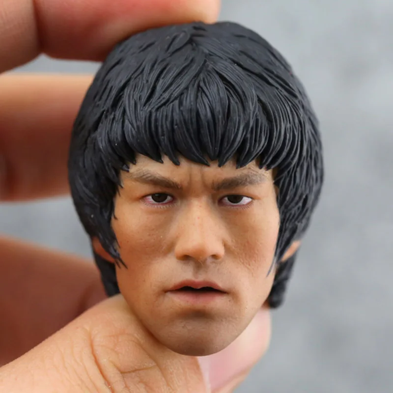 

1/6 Scale Bruce Lee Head Sculpt Game of Death Direct Version Male Soldier Head Carving for 12" Action Figure Phicen Tbleague Toy
