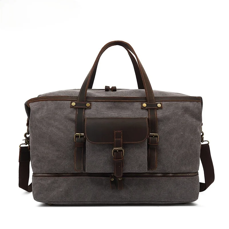 

Холщовая дорожная сумка для отдыха, кожаная спортивная сумка для фитнеса, сухая мокрая разделительная сумка для багажа, сумка для хранения, ...